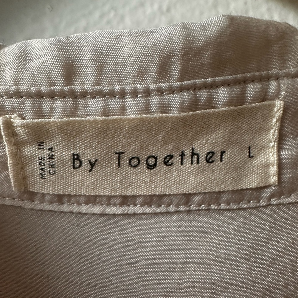 By Together Long Sleeve Button Up Blouse Shirt - Picture 9 of 14